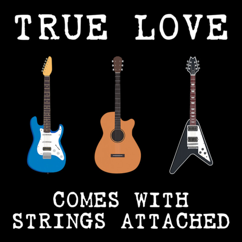 Guitar Player True Love Comes With Strings Attached Guitarist Musician Adjustable Cap by TerriWilliams | Artistshot