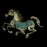 Limited Edition Golden Star Horse In A Race Cropped Sweater | Artistshot