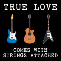 Guitar Player True Love Comes With Strings Attached Guitarist Musician Adjustable Cap | Artistshot