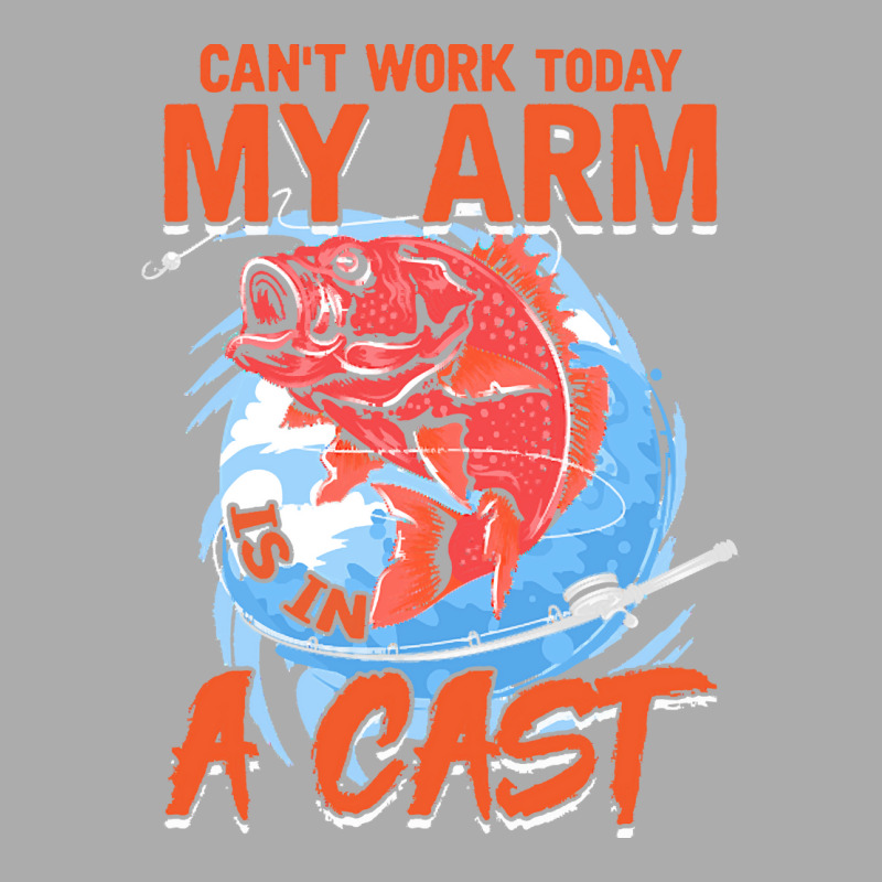 Funny Fishing Lover Gift T  Shirt Mens Can't Work Today My Arm In A Ca Men's T-shirt Pajama Set | Artistshot