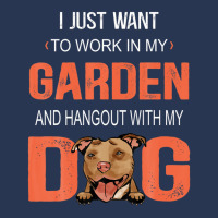 Work In My Garden And Hangout With My Dog Pitbull Men Denim Jacket | Artistshot