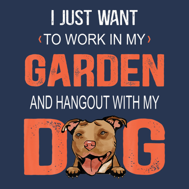 Work In My Garden And Hangout With My Dog Pitbull Men Denim Jacket by winatadeepood | Artistshot