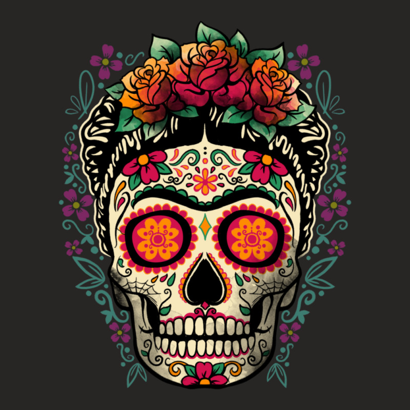 Frida Calavera Ladies Fitted T-Shirt by NicholetteJeanHastings | Artistshot