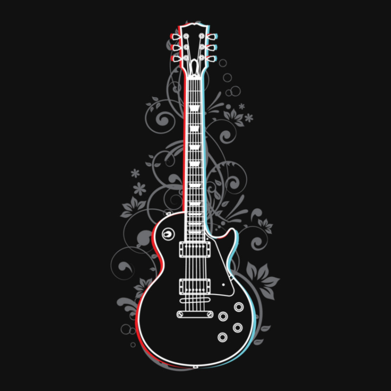 Lpstyle Electric Guitar 3d Outline Flowering Vines Graphic T-shirt | Artistshot