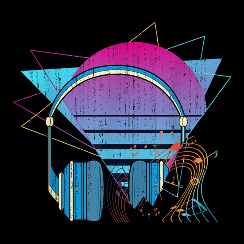 80s Art Vaporwave Aesthetic Headphones Synthwave Retro Music Classic V-neck Tee | Artistshot