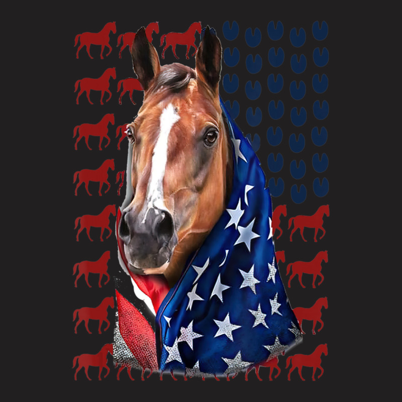 Hot Trend Patriotic Horse American Flag Horse 4th Of T-shirt | Artistshot