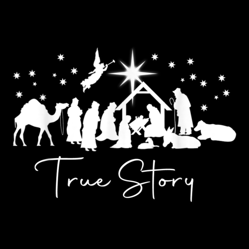 True Story Nativity Christmas Baby Jesus Manger Catholic T Shirt Youth Jogger by hamlerf | Artistshot