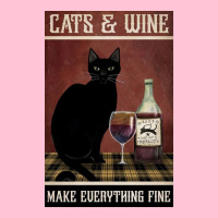 Cat And Wine Make Everithing Fine Poster Vintage Baby Tee | Artistshot