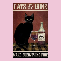 Cat And Wine Make Everithing Fine Poster Vintage Toddler T-shirt | Artistshot