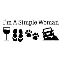 Womens I'm A Simple Woman Love Wine Flip Flops Dog 4x4 T Shirt Zipper Hoodie | Artistshot