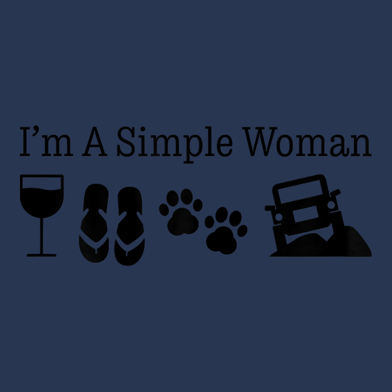 Womens I'm A Simple Woman Love Wine Flip Flops Dog 4x4 T Shirt Men Denim Jacket | Artistshot