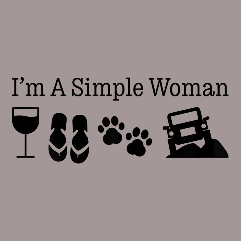 Womens I'm A Simple Woman Love Wine Flip Flops Dog 4x4 T Shirt Vintage Short | Artistshot