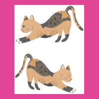 Cat Stretch Poster Blue (1) T-shirt | Artistshot