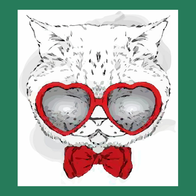 Cat Tie Glasses Poster Hippie T-Shirt by globossterkyc | Artistshot