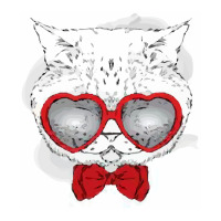 Cat Tie Glasses Poster Hippie Unisex Hoodie | Artistshot