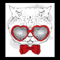 Cat Tie Glasses Poster Hippie Zipper Hoodie | Artistshot