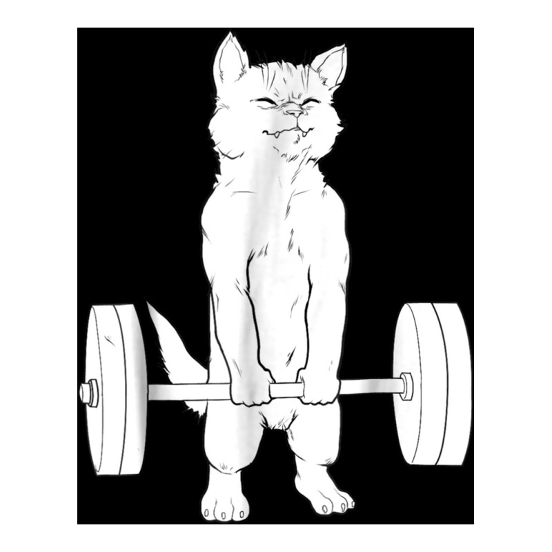 Cat Weightlifting Poster Blue Crewneck Sweatshirt by globossterkyc | Artistshot