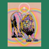 Look At This Rainbow Lion Poster Red T-shirt | Artistshot