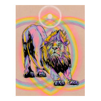 Look At This Rainbow Lion Poster Red Zipper Hoodie | Artistshot