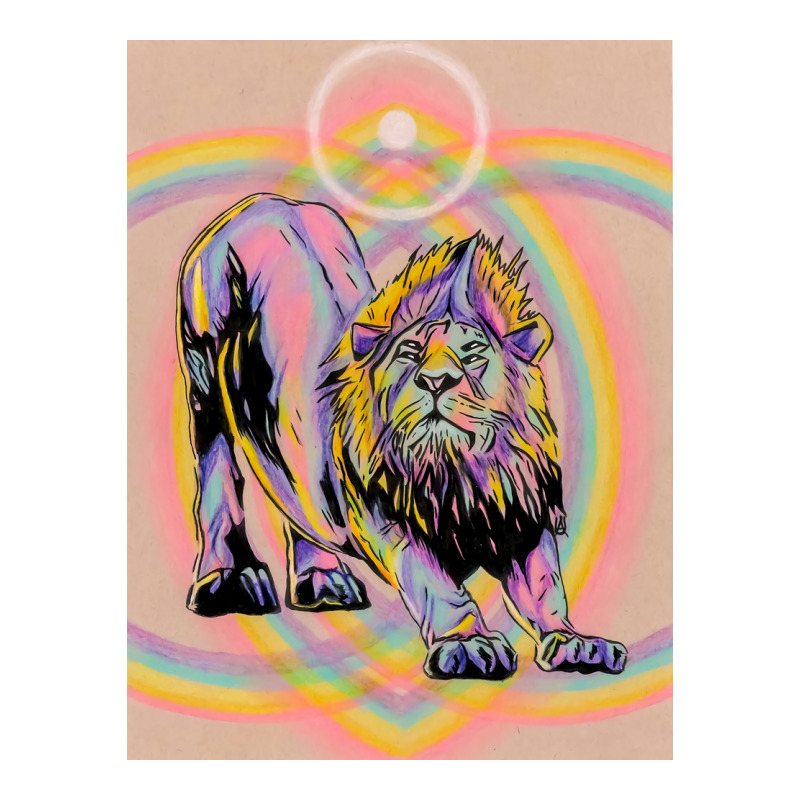 Look At This Rainbow Lion Poster Red Zipper Hoodie by nduettstruiki | Artistshot