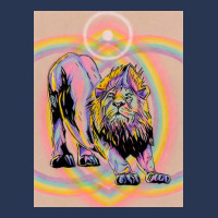 Look At This Rainbow Lion Poster Red Men Denim Jacket | Artistshot