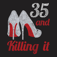 Womens 35 Year Old High Heel Rhinestone 1987 35th Birthday Lady Premiu T-shirt | Artistshot