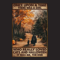 Girl Once Upon A Time There Was A Girl Who Really Loved Cats And Hallo Vintage Cap | Artistshot