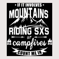 Mountains Riding Sxs Campfires Poster Blue Pocket T-shirt | Artistshot