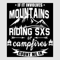 Mountains Riding Sxs Campfires Poster Blue Exclusive T-shirt | Artistshot