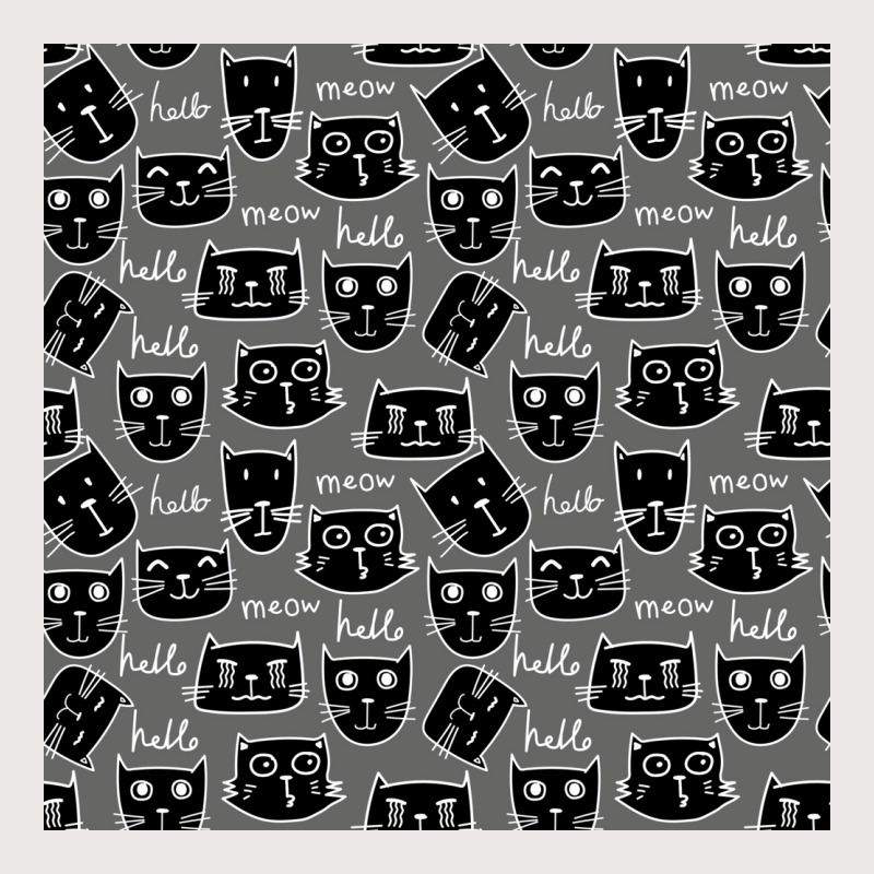 Cute Cat Pattern For Cat Lovers Poster Blue Pocket T-Shirt by globossterkyc | Artistshot