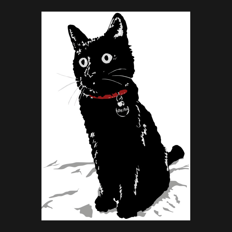 Merlin The Little Black Cat Poster Girl Flannel Shirt | Artistshot