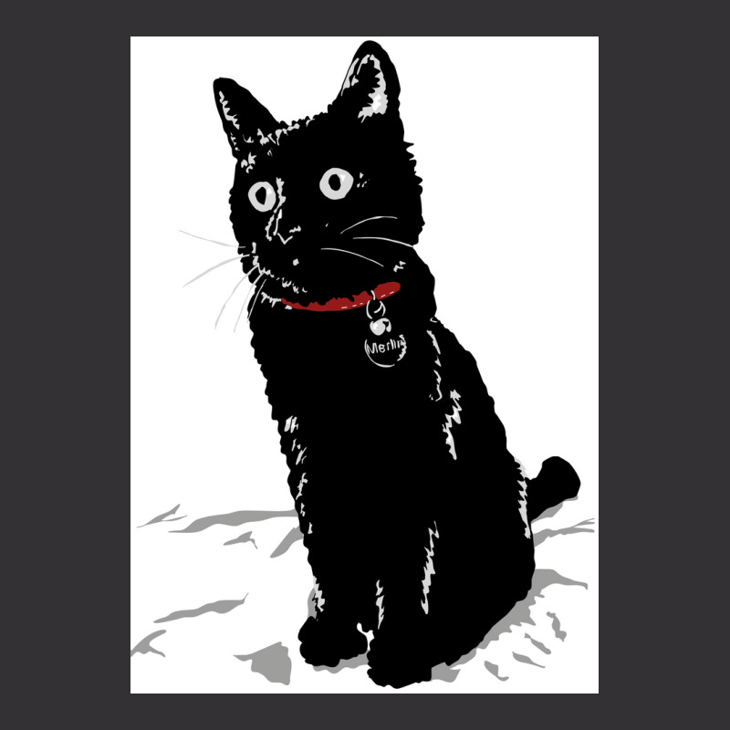 Merlin The Little Black Cat Poster Girl Vintage Hoodie And Short Set | Artistshot