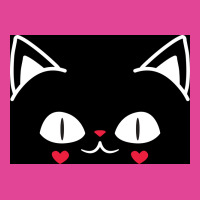 Of Black And Pink Cat Face Cute Cat Lover Poster T-shirt | Artistshot