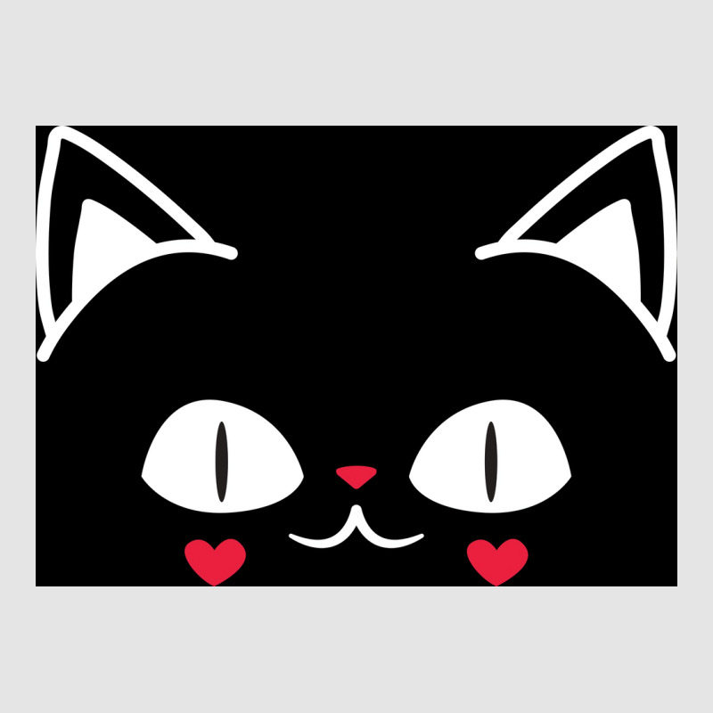 Of Black And Pink Cat Face Cute Cat Lover Poster Exclusive T-shirt | Artistshot