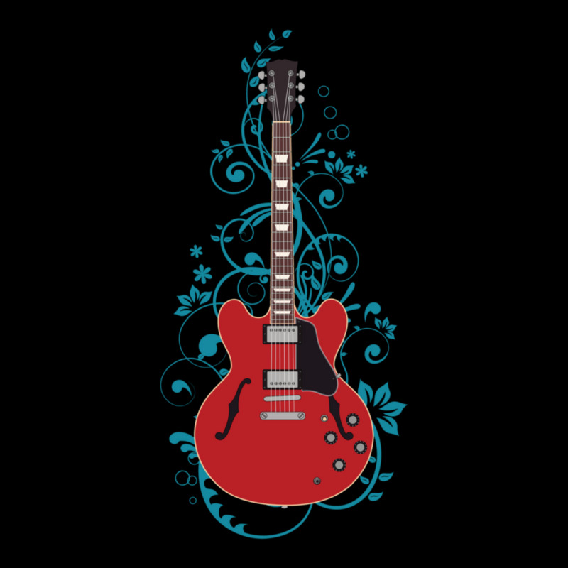 Red Semi-hollow Electric Guitar Flowering Vines Adjustable Cap | Artistshot