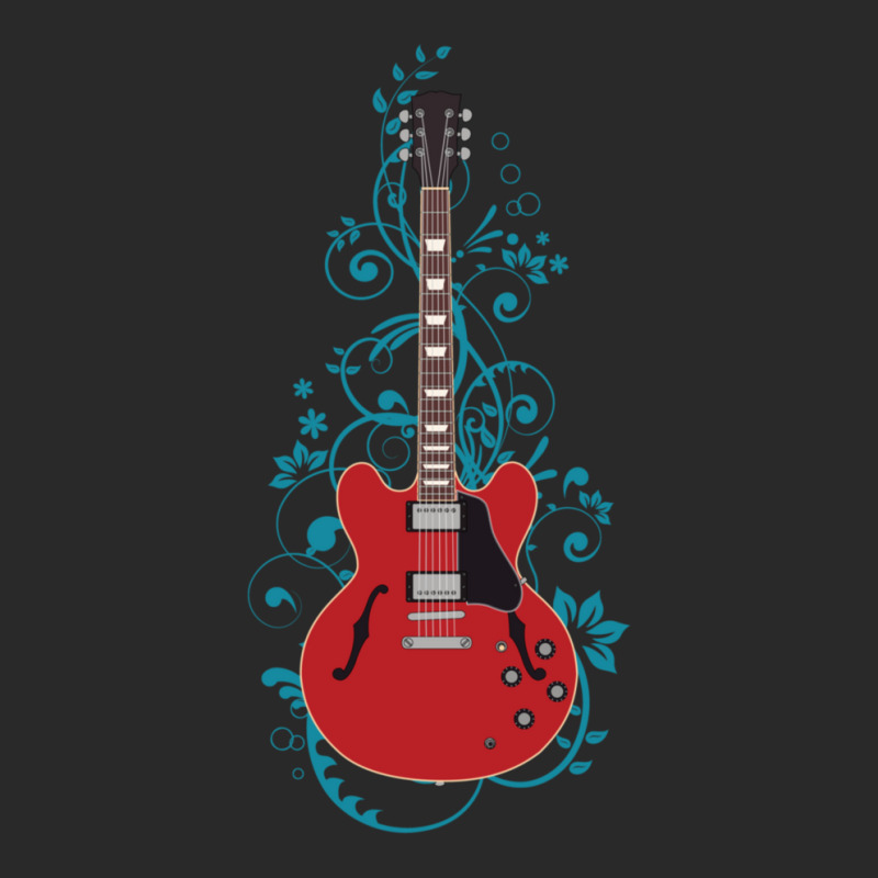 Red Semi-hollow Electric Guitar Flowering Vines Printed Hat | Artistshot