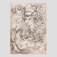 Irezumi Japanese Tattoo Design Poster Hippie V-neck Tee | Artistshot