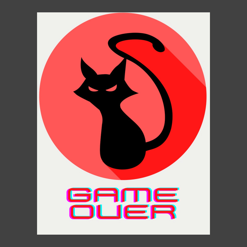 Game Over Evil Black Cat Poster Gift Vintage T-Shirt by globossterkyc | Artistshot