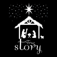 True Story Christmas Nativity Jesus Christian Christmas Long Sleeve T Adjustable Cap | Artistshot