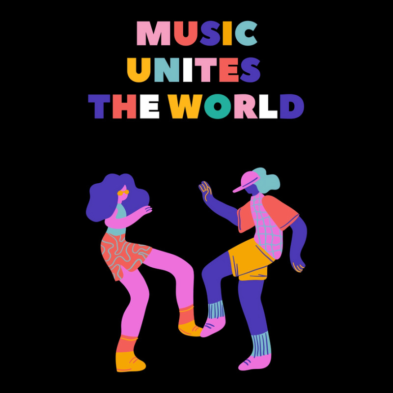 Music Unites The World Poster Cropped Sweater by ramindealyt | Artistshot