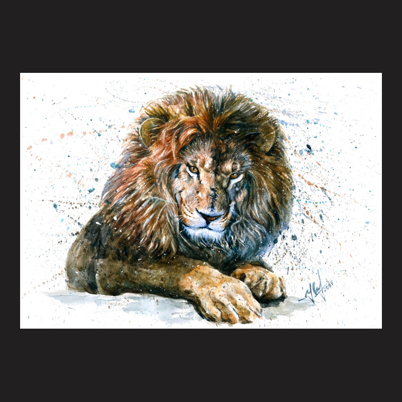 Lion 3 Poster Blue T-shirt | Artistshot