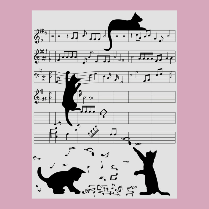 Musical Cat Kitten Music Clef Poster Copy Classic T-shirt by gremowakeri | Artistshot