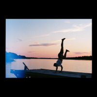 Handstands During The Sunset Cropped Hoodie | Artistshot