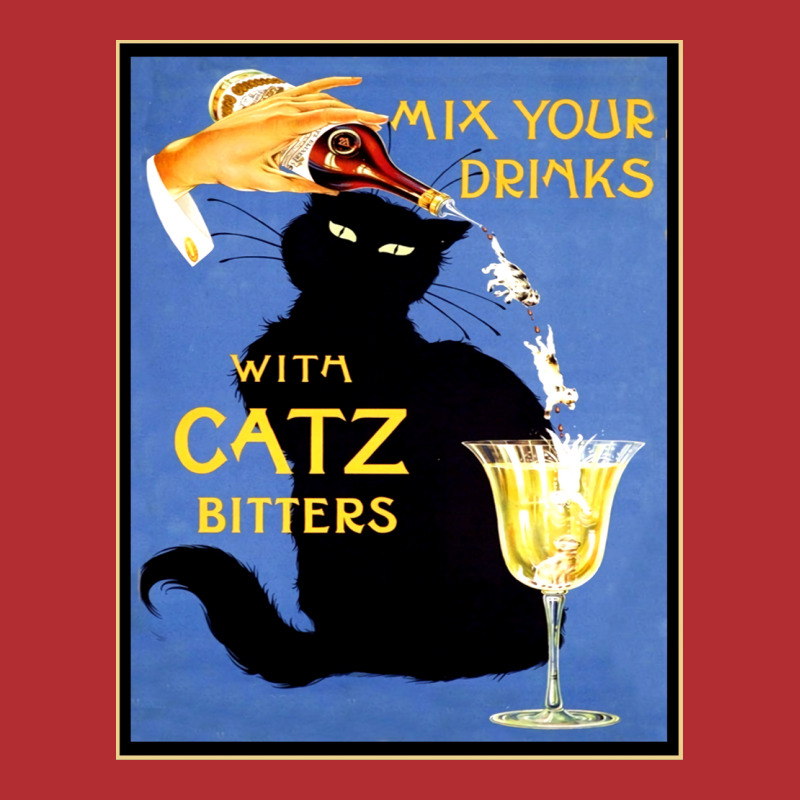 Mix Your Drinks With Catz Bitters Poster 70s Ladies Fitted T-Shirt by zavrassenffn | Artistshot