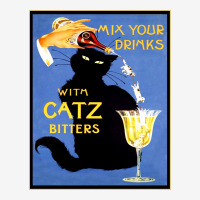 Mix Your Drinks With Catz Bitters Poster 70s Scorecard Crop Tee | Artistshot