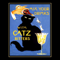 Mix Your Drinks With Catz Bitters Poster 70s Cropped Sweater | Artistshot