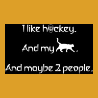 I Like Hockey My Cat And 2 People Poster Girl T-shirt | Artistshot