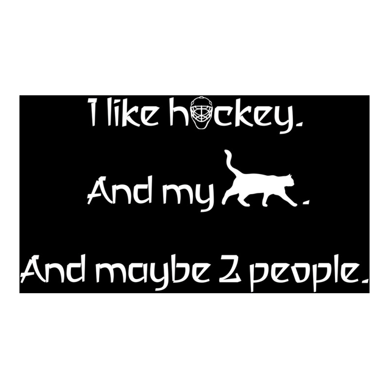 I Like Hockey My Cat And 2 People Poster Girl V-Neck Tee by globossterkyc | Artistshot