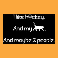 I Like Hockey My Cat And 2 People Poster Girl Zipper Hoodie | Artistshot