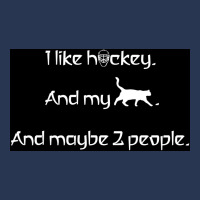 I Like Hockey My Cat And 2 People Poster Girl Men Denim Jacket | Artistshot